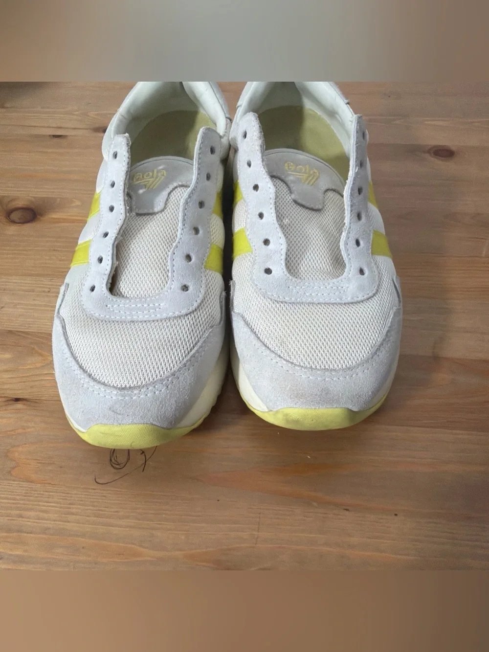 Gola Vancouver Mesh Sneakers Citron Yellow Lace Up Athletic Shoes Womens Size 7